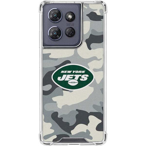 NFL New York Jets Camo Moto G Play 5G (2025) Clear Case